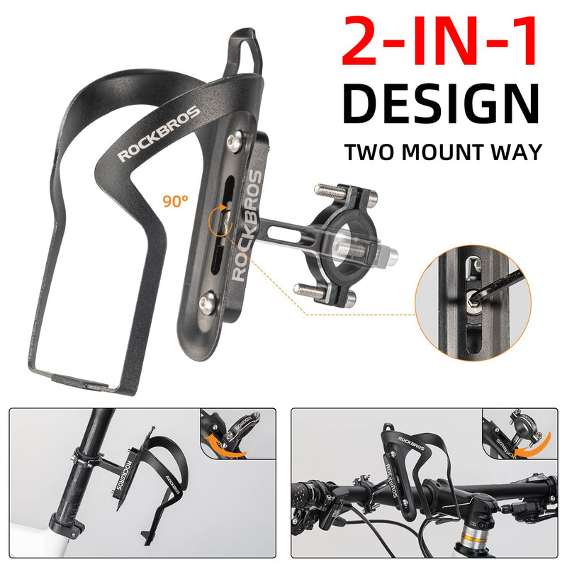 Load image into Gallery viewer, ROCKBROS 2-in-1 Bike Cup Holder Adjustable Bottle Cage for Handlebars &amp; Seat Post
