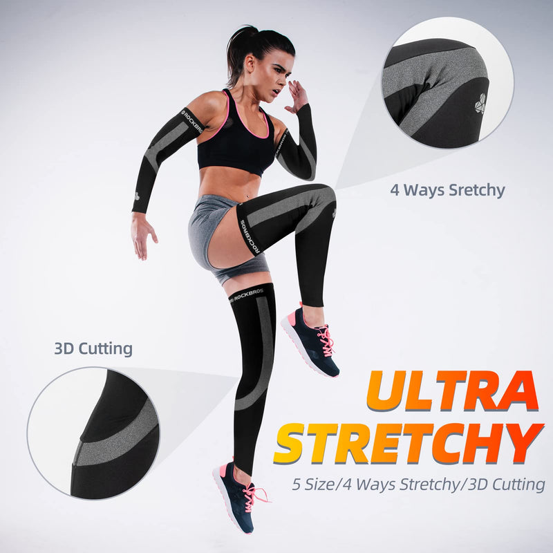 Load image into Gallery viewer, ROCKBROS Thermal Fleece Cycling Running Leg Warmers, Non-Slip Long Leg Sleeves for Winter
