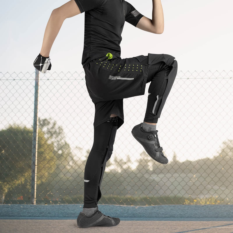 Load image into Gallery viewer, ROCKBROS Cycling Leg Warmers Thermal Fleece Windproof Compression Knee Sleeves for Men Women
