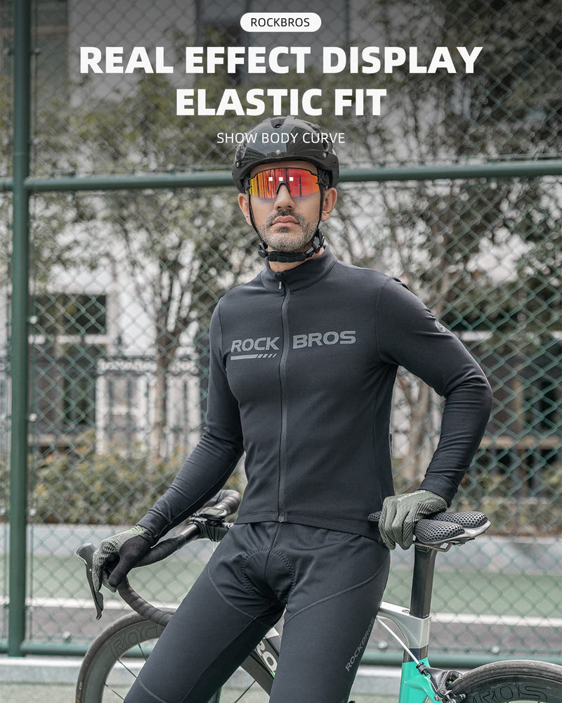 Load image into Gallery viewer, ROCKBROS Men’s Winter Cycling Pants 4D padded, windproof fleece, thermal bike leggings for outdoor riding
