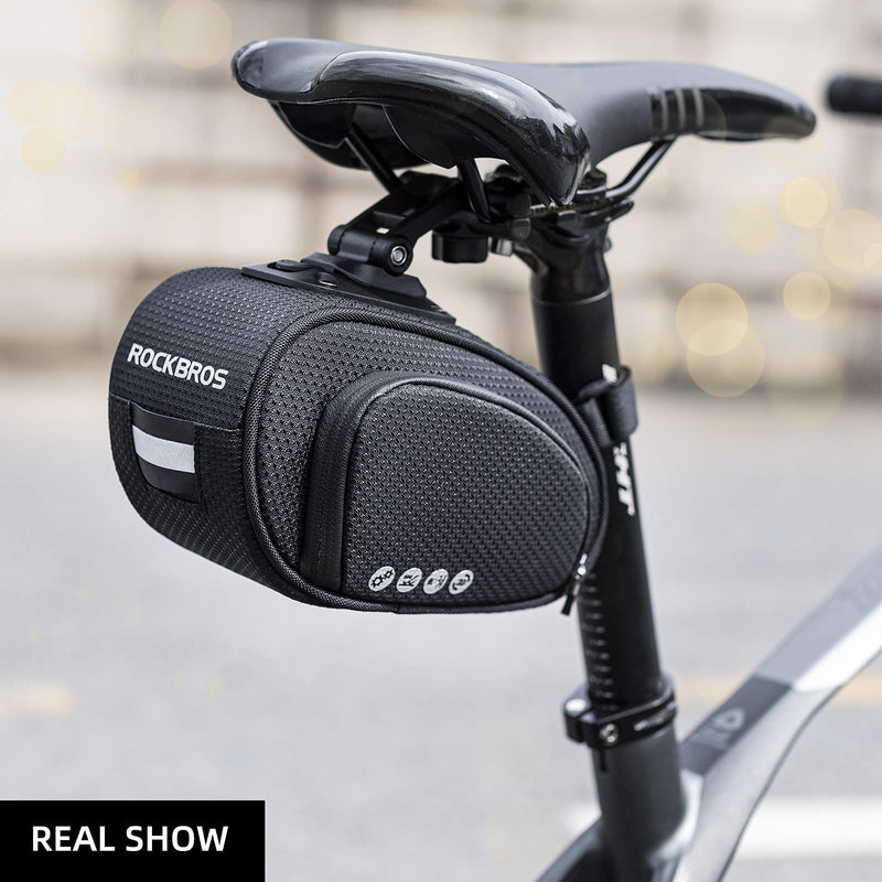 Load image into Gallery viewer, ROCKBROS Bike Saddle Bag Under Seat with Adjustable Mounting, Large Storage Pouch
