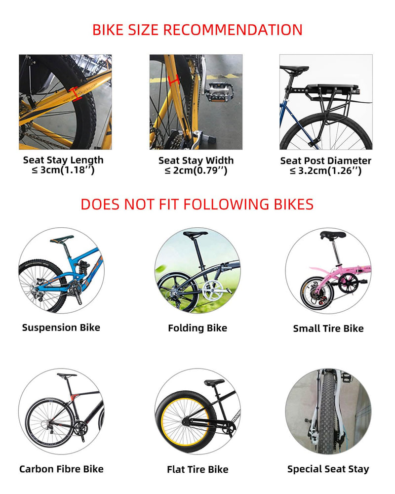 Load image into Gallery viewer, ROCKBROS Quick Release Rear Bike Cargo Rack, Adjustable for 26”-29” Mountain Bikes
