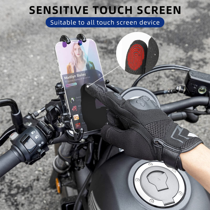Load image into Gallery viewer, ROCKBROS Summer Motorcycle Gloves - Breathable, Touchscreen Hard Knuckle Gloves for Men Women

