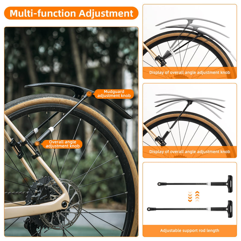 Load image into Gallery viewer, ROCKBROS Adjustable Bike Fenders Set for Road Bikes Easy Install
