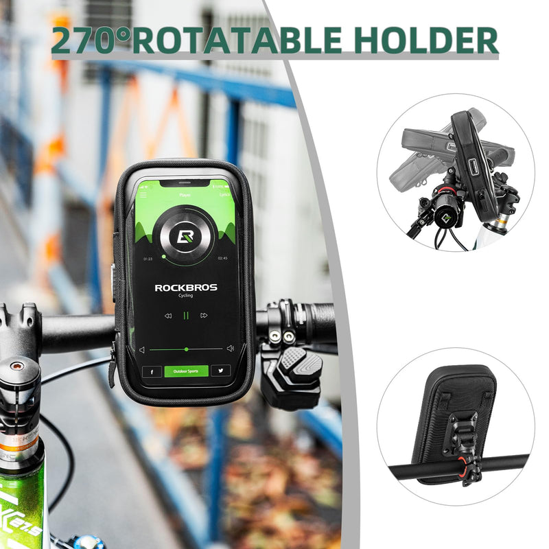 Load image into Gallery viewer, ROCKBROS Bike Phone Mount Bag 270°Rotatable Quick Release Bike Phone Holder Handlebar Bag
