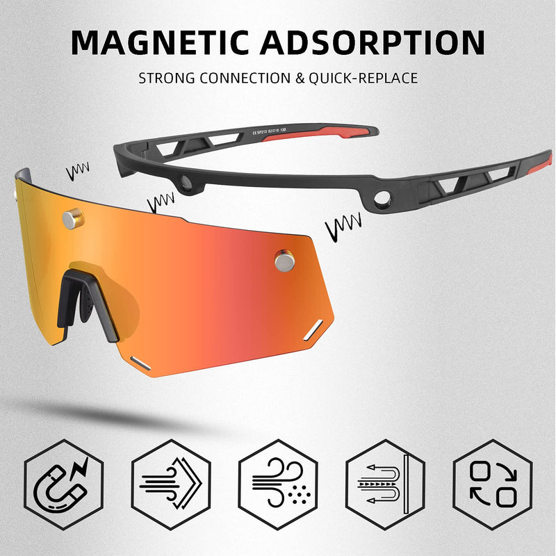 Load image into Gallery viewer, Unisex Polarized Cycling Glasses with 2 Replaceable Lenses
