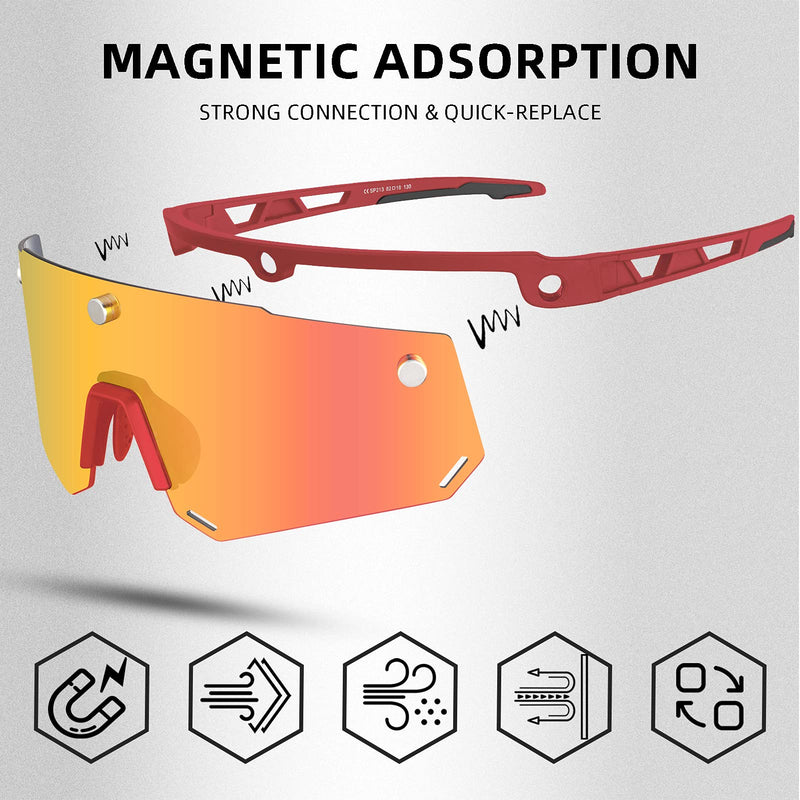 Load image into Gallery viewer, Unisex Polarized Cycling Glasses with 2 Replaceable Lenses

