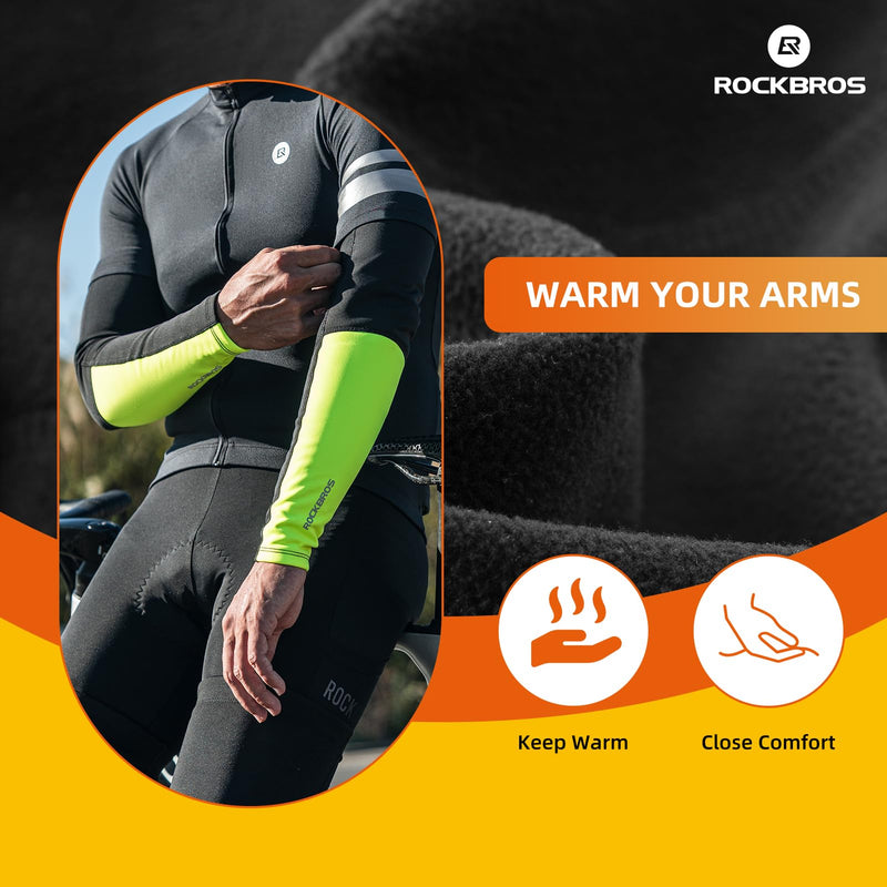 Load image into Gallery viewer, ROCKBROS Thermal Compression Arm Warmers for Men, Cycling Arm Sleeves for Winter Outdoor Activities
