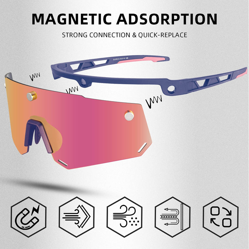 Load image into Gallery viewer, Unisex Polarized Cycling Glasses with 2 Replaceable Lenses

