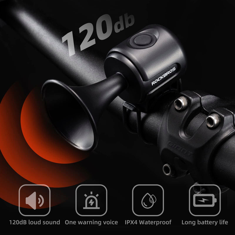 Load image into Gallery viewer, ROCKBROS Bike Bell Electric Bike Horn Waterproof 120dB
