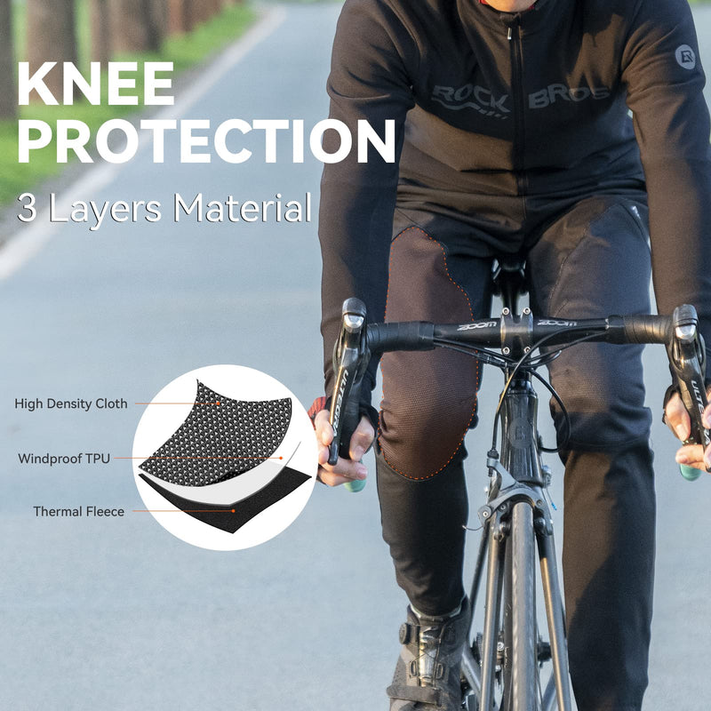 Load image into Gallery viewer, ROCKBROS Winter Cycling Pants for Men Thermal Windproof Mountain Bike Running Pants
