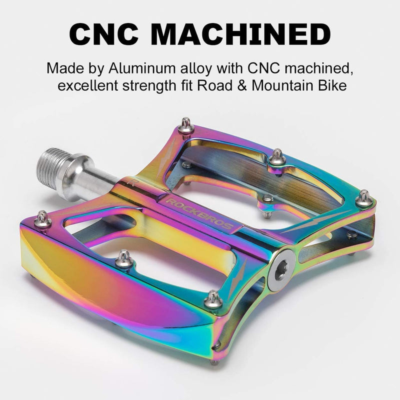 Load image into Gallery viewer, ROCKBROS Colorful MTB Bike Pedals Durable Aluminum Anti-Skid 3 Bearings 9/16" Platform
