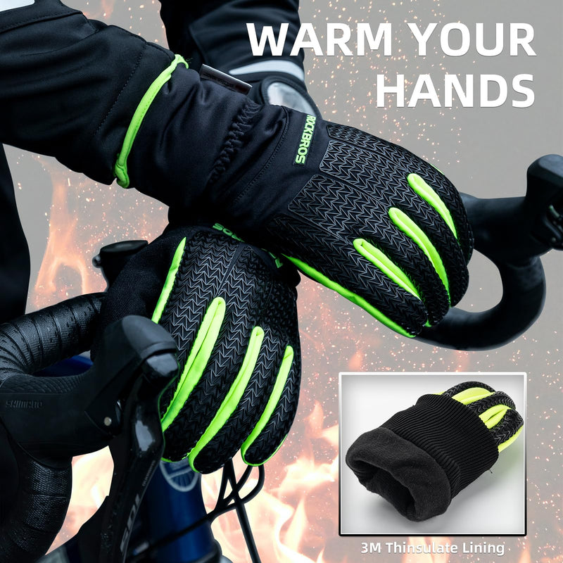 Load image into Gallery viewer, ROCKBROS Winter Cycling Gloves, Windproof Thermal Touchscreen Gloves for Men  Women
