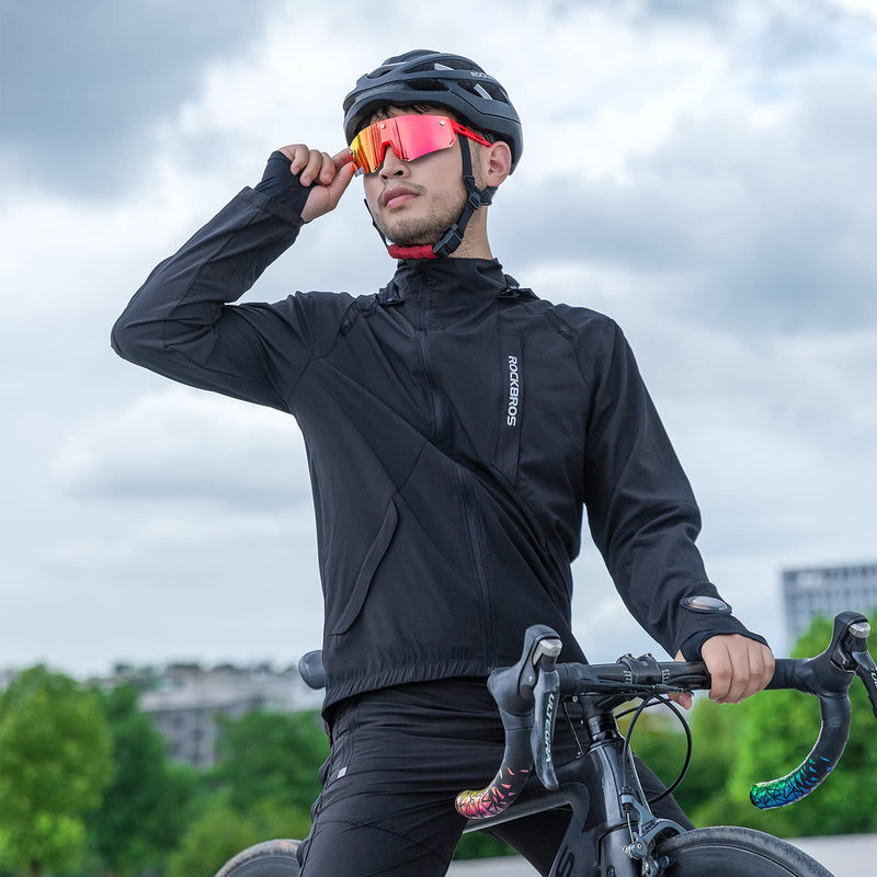 Load image into Gallery viewer, ROCKBROS Men's Windproof Cycling Jacket, Quick-Dry Lightweight Breathable MTB Jacket
