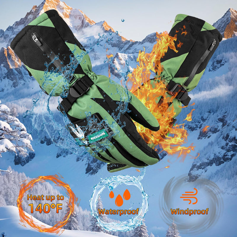 Load image into Gallery viewer, ROCKBROS Heated Gloves, Rechargeable Winter Touchscreen Hand Warmers for Men  Women
