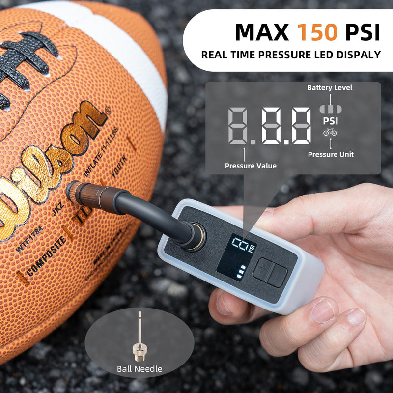 Load image into Gallery viewer, ROCKBROS HW140 Mini Electric Air Bike Tire Pump 150PSI 500mAh
