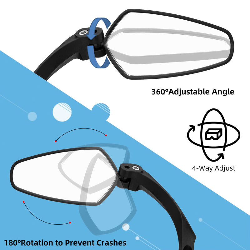 Load image into Gallery viewer, ROCKBROS Bike Handlebar Rear View Mirror with HD Anti-Glare Glass
