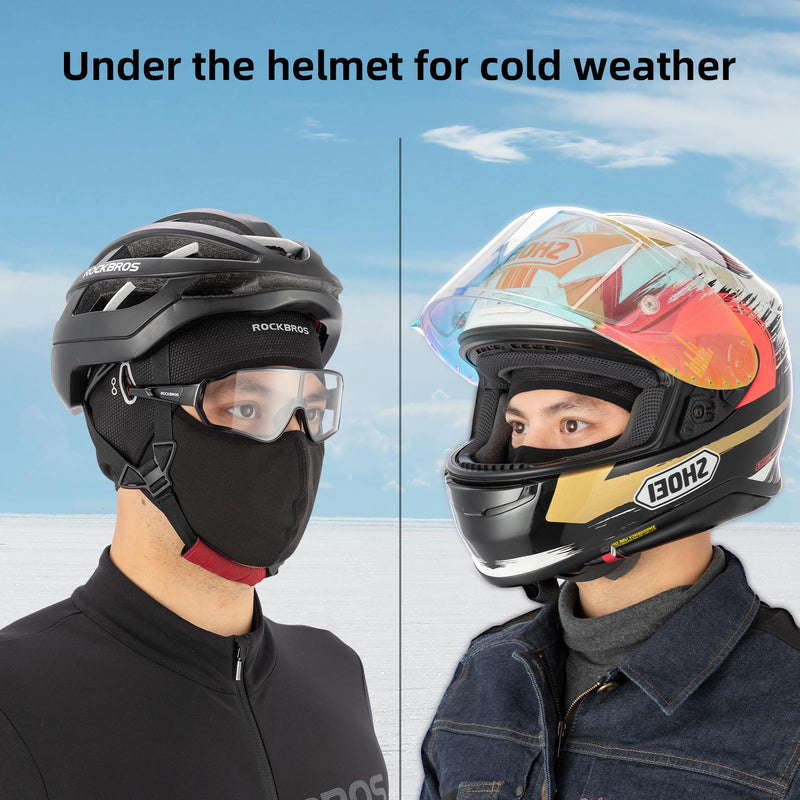 Load image into Gallery viewer, ROCKBROS Skull Cap Helmet Liner, Winter Thermal Cycling Hat with Glasses Holes, Beanie

