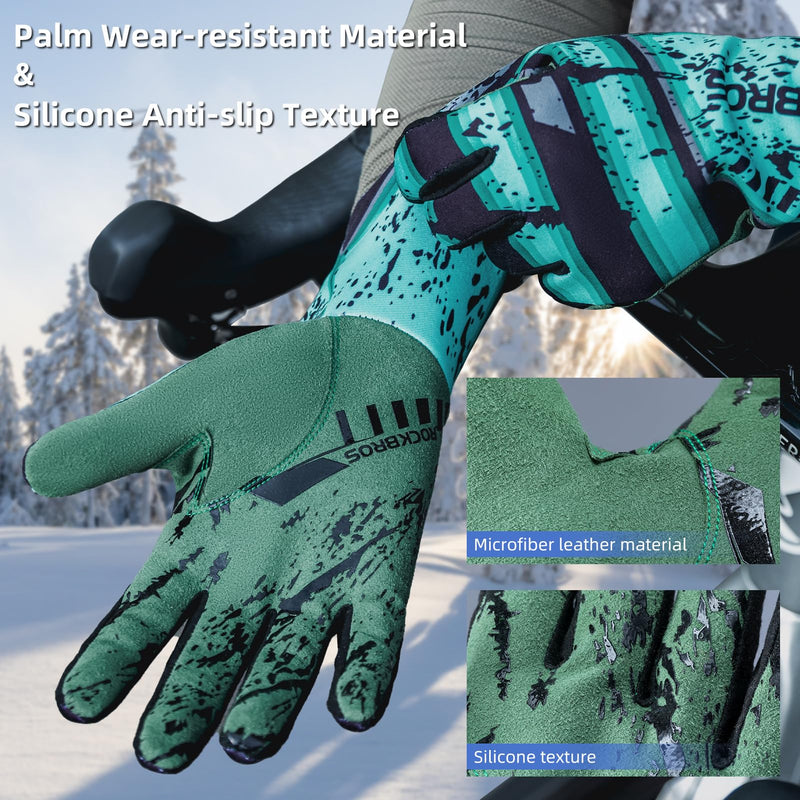 Load image into Gallery viewer, ROCKBROS Winter Cycling Gloves Men’s Thermal Windproof Full Finger MTB Gloves
