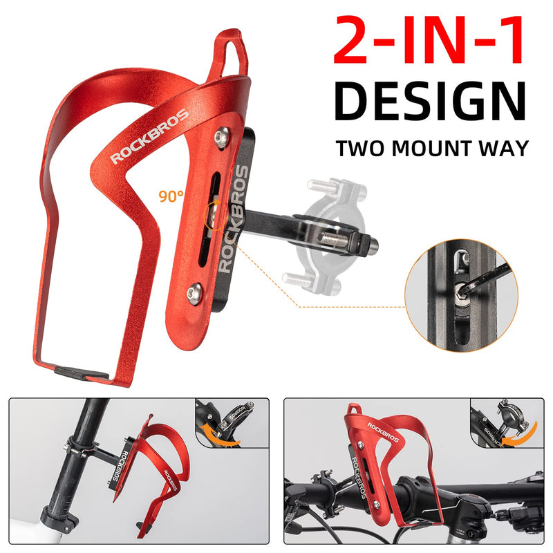 Load image into Gallery viewer, ROCKBROS 2-in-1 Bike Cup Holder Adjustable Bottle Cage for Handlebars &amp; Seat Post
