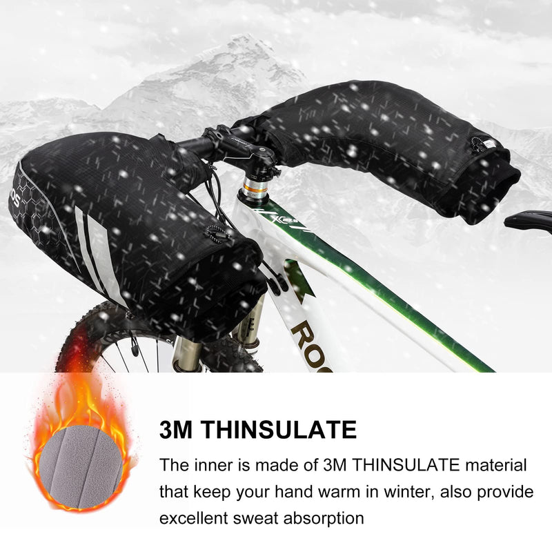 Load image into Gallery viewer, ROCKBROS Thinsulate Windproof Thermal Mountain Bike Handlebar Mittens
