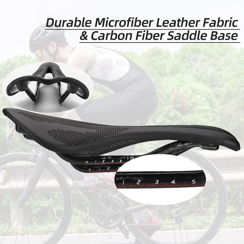 Load image into Gallery viewer, ROCKBROS Carbon Fiber Bike Saddle Lightweight Shock-Absorbing Comfort for Men Women"
