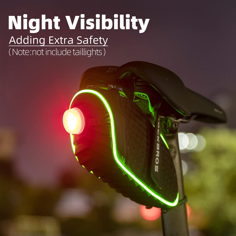 Load image into Gallery viewer, ROCKBROS Bike Seat Bag with LED Light, Waterproof, 3D Shell, and Rain Cover
