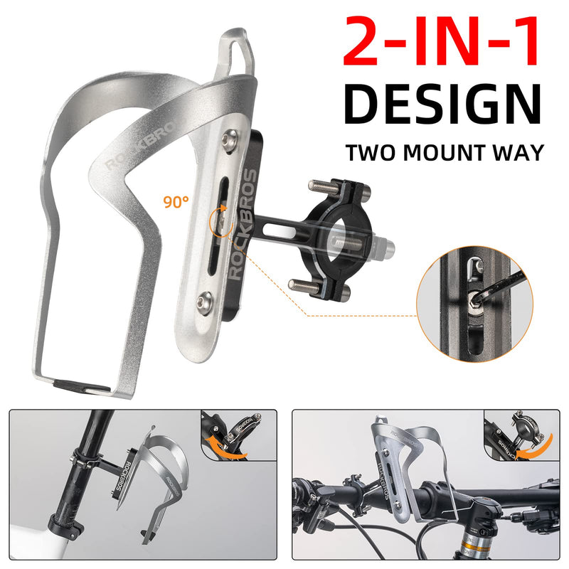 Load image into Gallery viewer, ROCKBROS 2-in-1 Bike Cup Holder Adjustable Bottle Cage for Handlebars &amp; Seat Post
