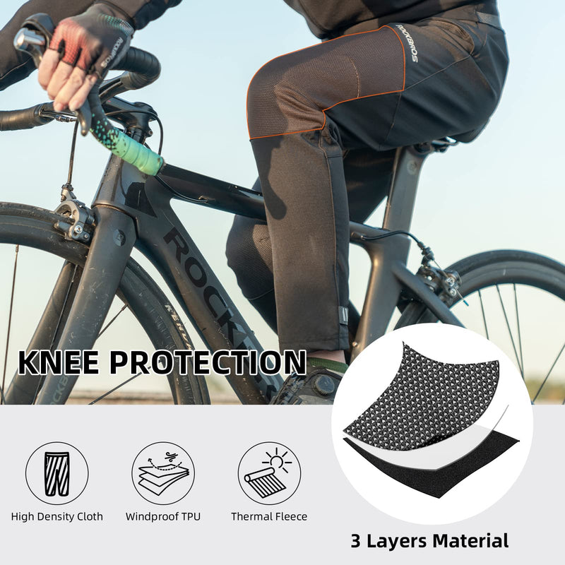 Load image into Gallery viewer, ROCKBROS Winter Cycling Pants Warm Ergonomics Men's Windproof Thermal Bicycling Pants
