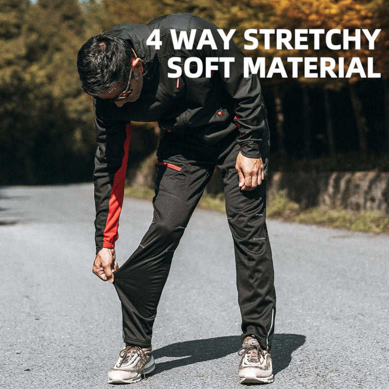 Load image into Gallery viewer, ROCKBROS Men's Windproof Thermal Cycling Pants - Winter Fleece for Biking, Running, Hiking
