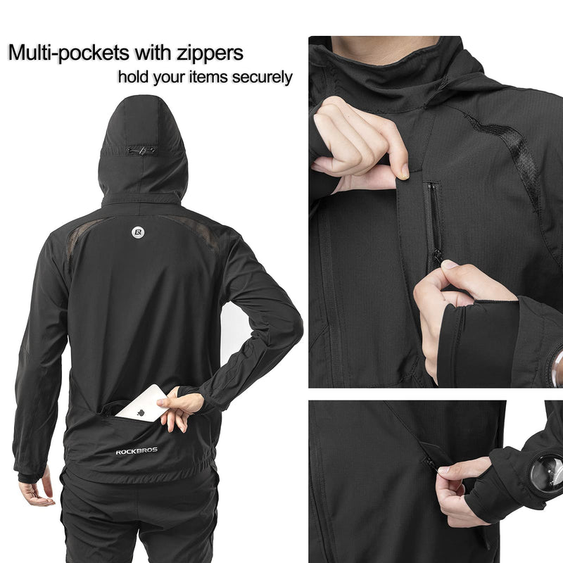 Load image into Gallery viewer, ROCKBROS Men's Windproof Cycling Jacket, Quick-Dry Lightweight Breathable MTB Jacket

