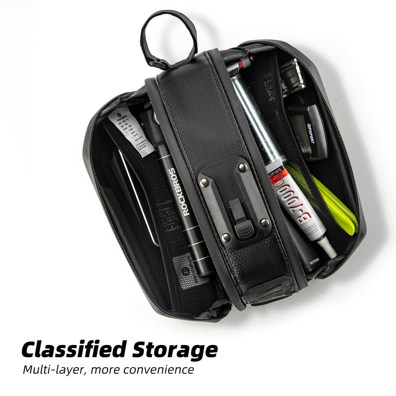 Load image into Gallery viewer, ROCKBROS Bike Bicycle 1.7L Saddle Seat Bag 3D Hard Shell with Silver Reflective Strip
