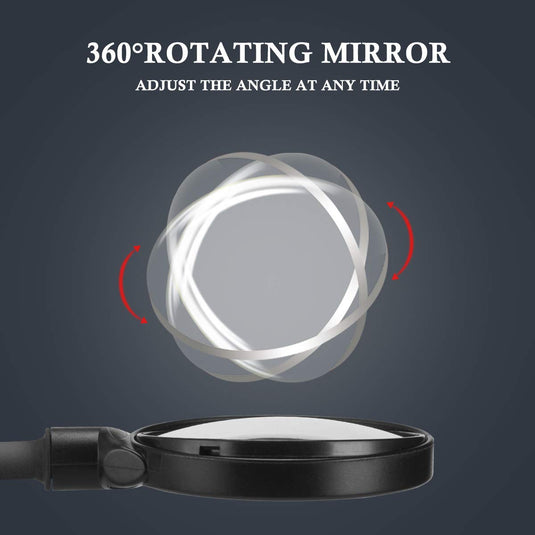 ROCKBROS 360° Adjustable HD Bike Mirror, Wide Angle Convex for Men Women