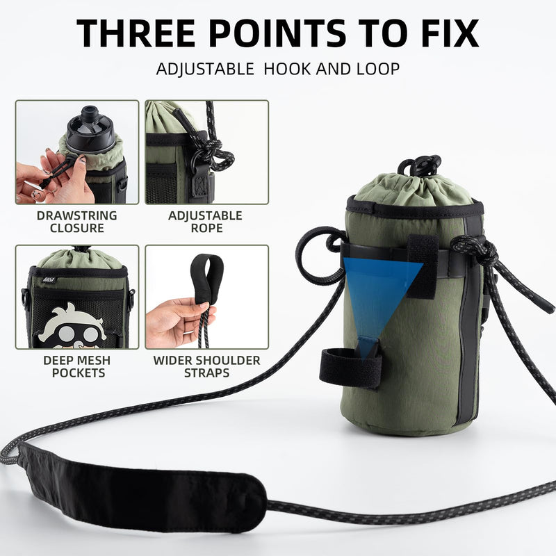 Load image into Gallery viewer, ROCKBROS Bike Water Bottle Holder with Mesh Pockets for Kids Adults
