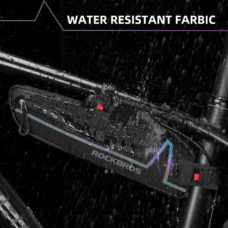 Load image into Gallery viewer, ROCKBROS Water Resistant Bike Triangle Frame Bag, Colorful Reflective 1.5L

