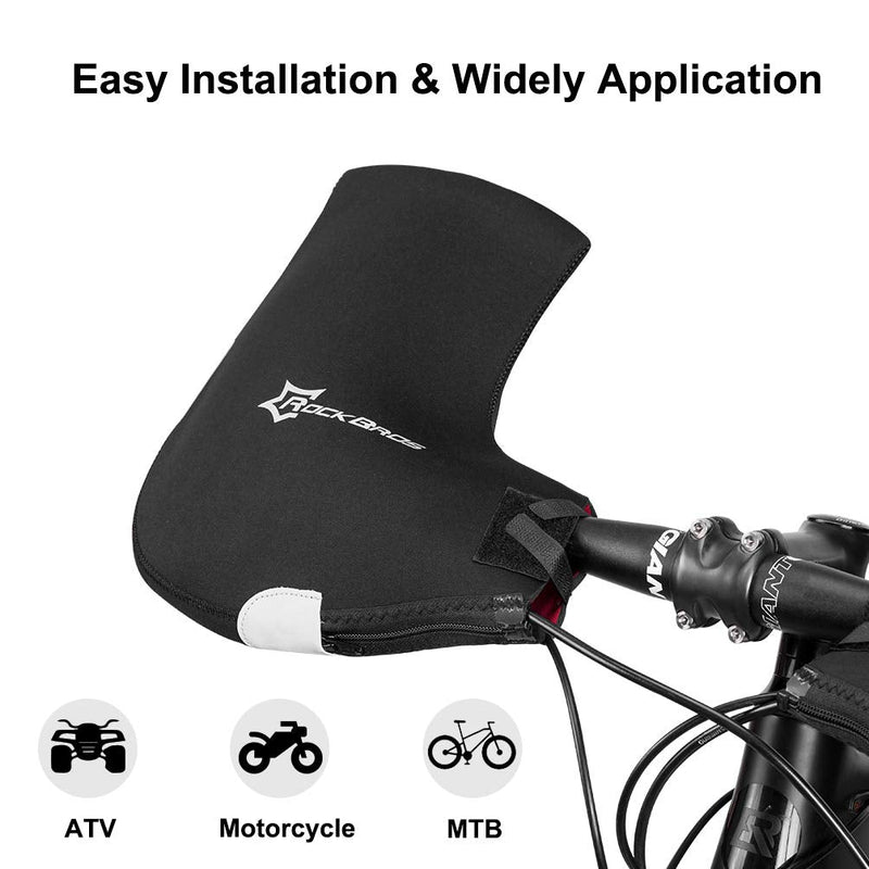Load image into Gallery viewer, ROCKBROS Handlebar Mittens - Cold Weather Windproof MTB Bar Covers
