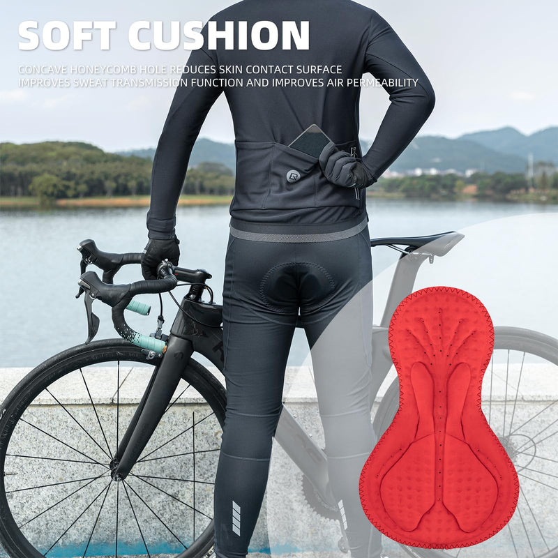 Load image into Gallery viewer, ROCKBROS Men’s Winter Cycling Pants 4D padded, windproof fleece, thermal bike leggings for outdoor riding
