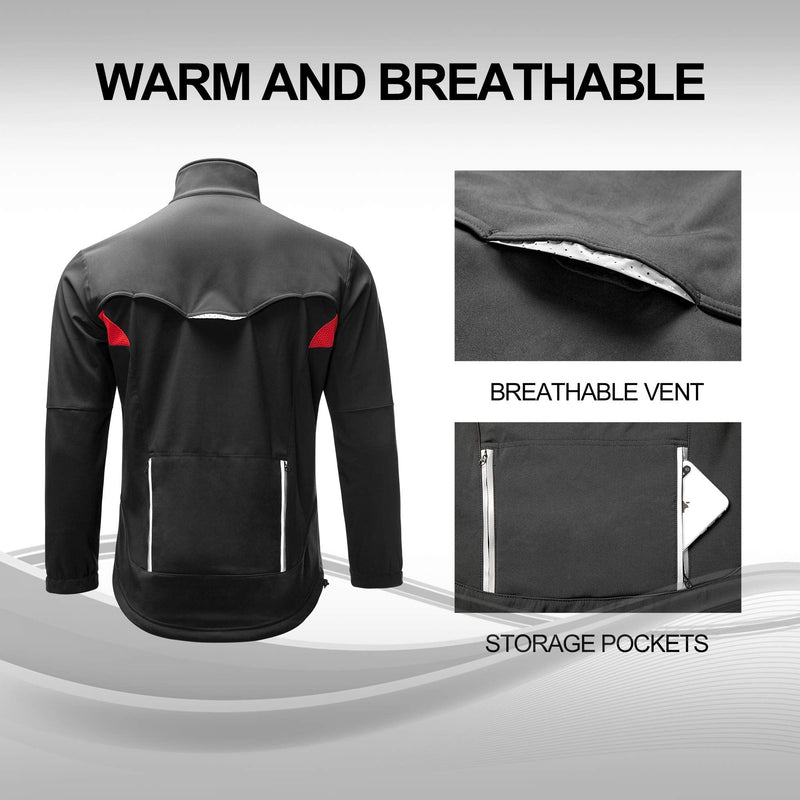 Load image into Gallery viewer, ROCKBROS Winter Cycling Jacket Thermal Fleece Windproof Jacket Running Biking Hiking

