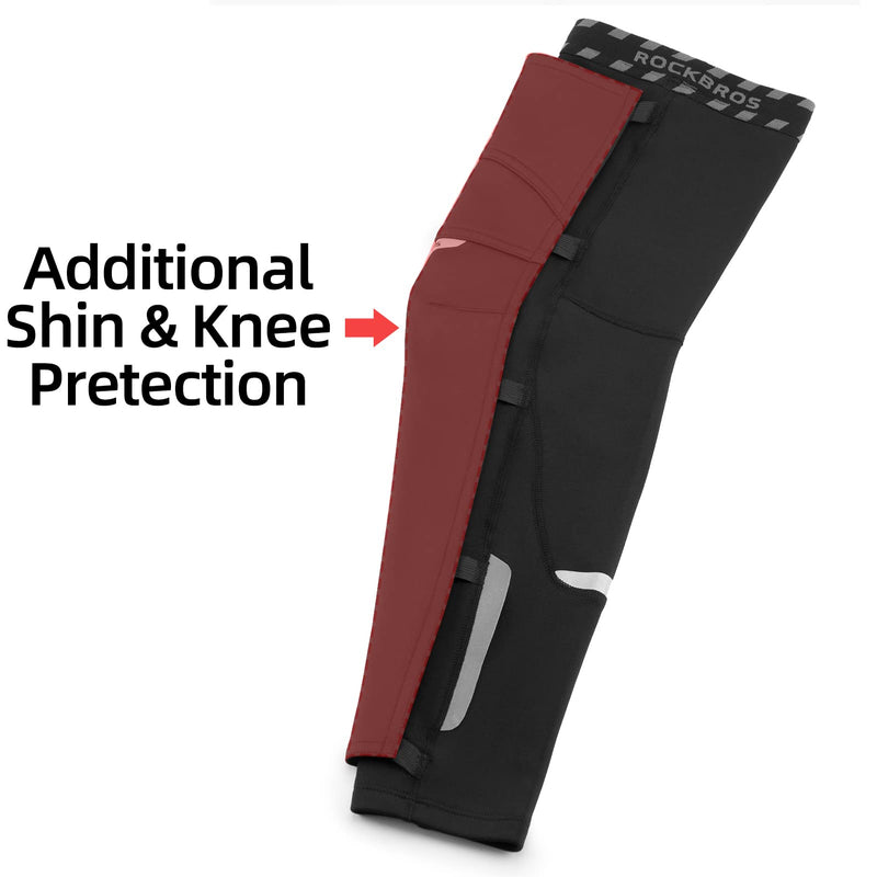 Load image into Gallery viewer, ROCKBROS Cycling Leg Warmers Thermal Fleece Windproof Compression Knee Sleeves for Men Women
