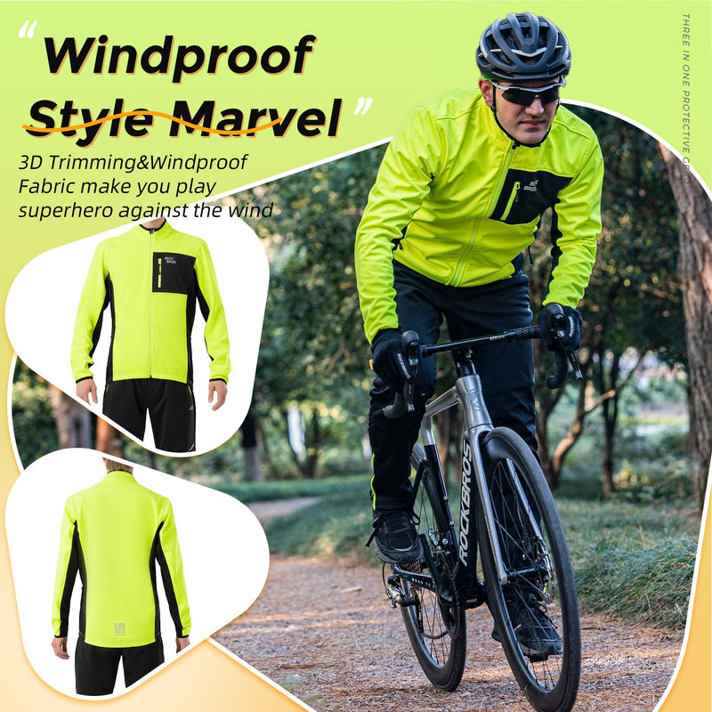 Load image into Gallery viewer, ROCKBROS Cycling Thermal Bike Jackets Winter Warm UP Breathable Windproof 3 Pockets
