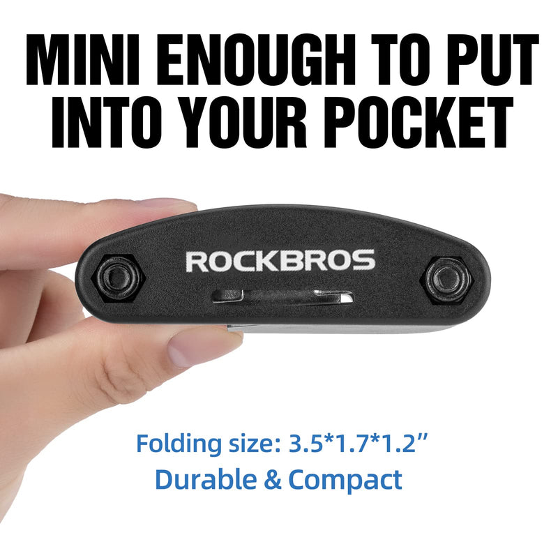 Load image into Gallery viewer, ROCKBROS Bike Foldable Repair Kit 16-in-1 Multi-Function Portable Allen Wrench and Tire Lever
