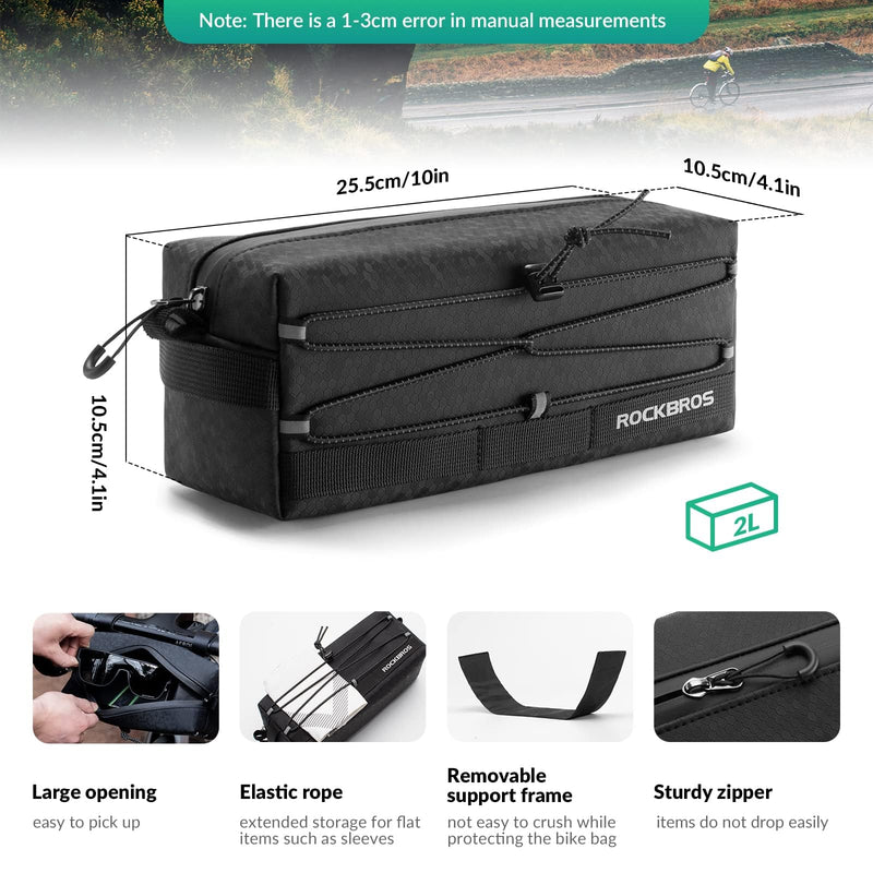 Load image into Gallery viewer, ROCKBROS Waterproof Bike Handlebar Bag Front Frame Storage Bag with Shoulder Strap
