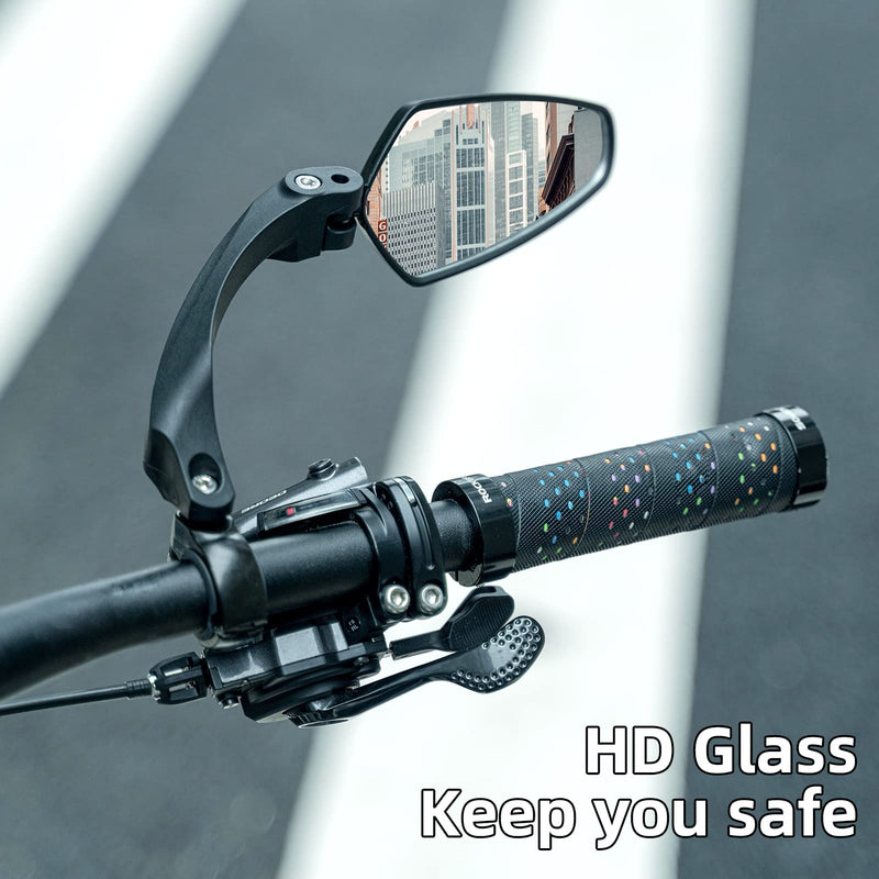 Load image into Gallery viewer, ROCKBROS Bike Handlebar Rear View Mirror with HD Anti-Glare Glass
