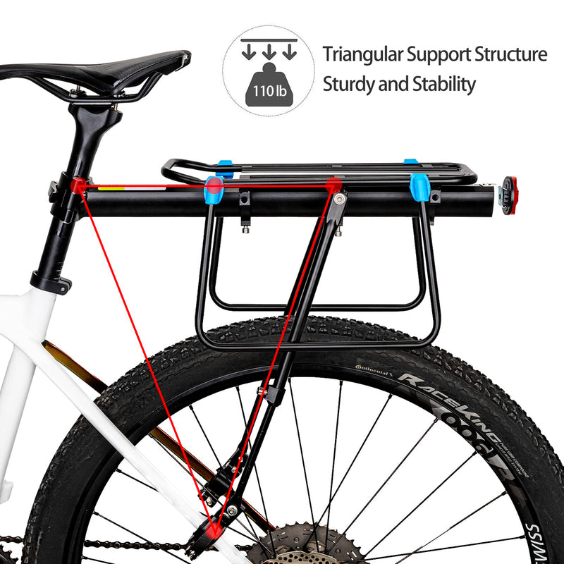 Load image into Gallery viewer, ROCKBROS Quick Release Rear Bike Rack, Aluminum Alloy Cargo Rack for Mountain Bikes
