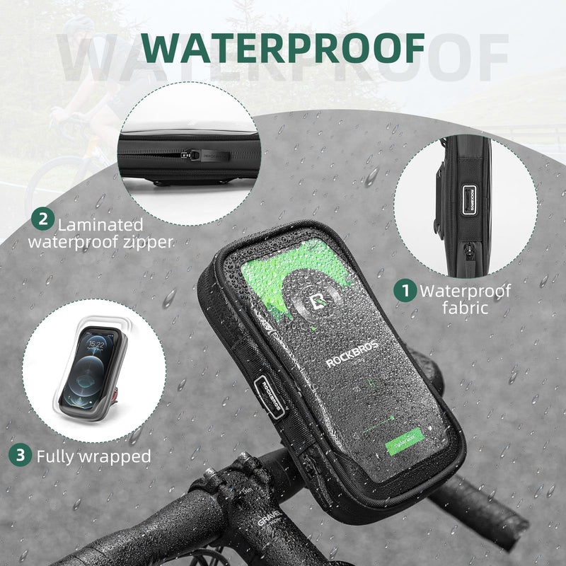 Load image into Gallery viewer, ROCKBROS Bike Phone Mount Bag 270°Rotatable Quick Release Bike Phone Holder Handlebar Bag
