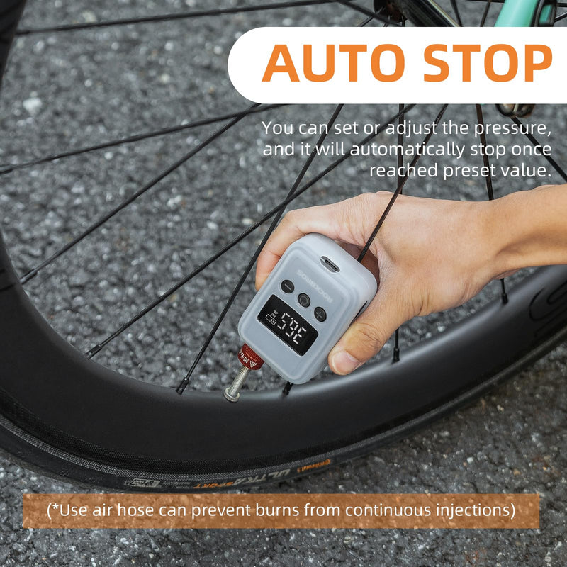 Load image into Gallery viewer, ROCKBROS HW140 Mini Electric Air Bike Tire Pump 150PSI 500mAh
