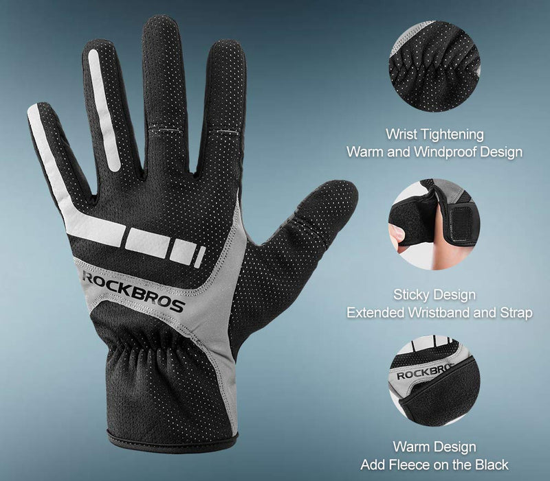 Load image into Gallery viewer, ROCKBROS Full Finger Cycling Gloves for Men, Motorcycle and Mountain Bike Gloves
