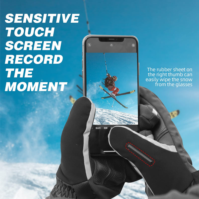 Load image into Gallery viewer, ROCKBROS Winter Ski Gloves Waterproof 3M Thinsulate Touch Screen Thermal Gloves for Men  Women
