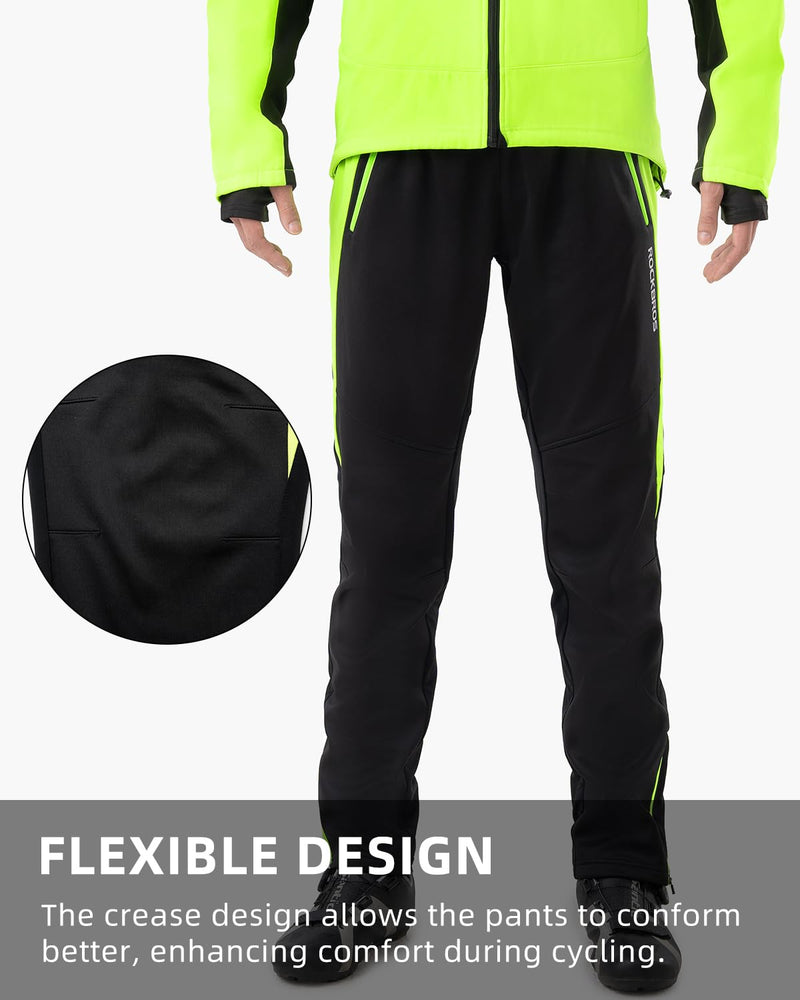 Load image into Gallery viewer, ROCKBROS Men’s Windproof Winter Cycling Pants warmth fleece-lined for  outdoor hiking
