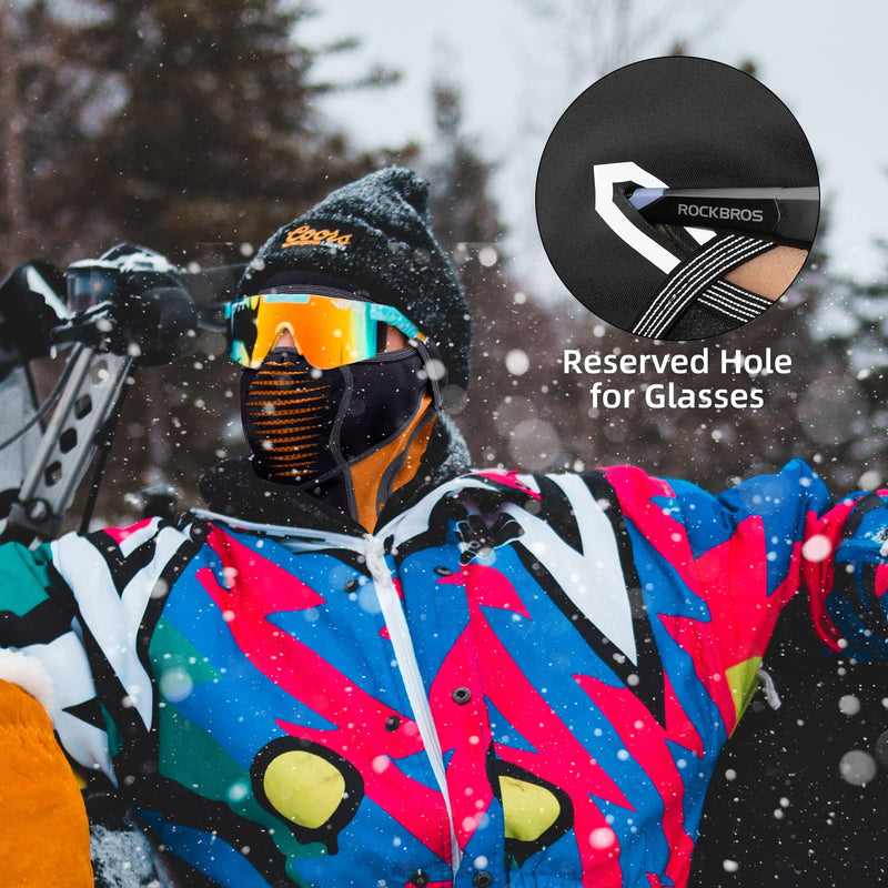 Load image into Gallery viewer, ROCKBROS Ski Mask Winter Balaclava Windproof Fleece Thermal Neck Gaiter
